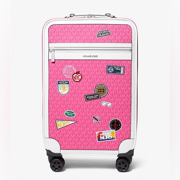Michael Kors Small Embellished Signature Logo Suitcase NWT - Picture 1 of 4